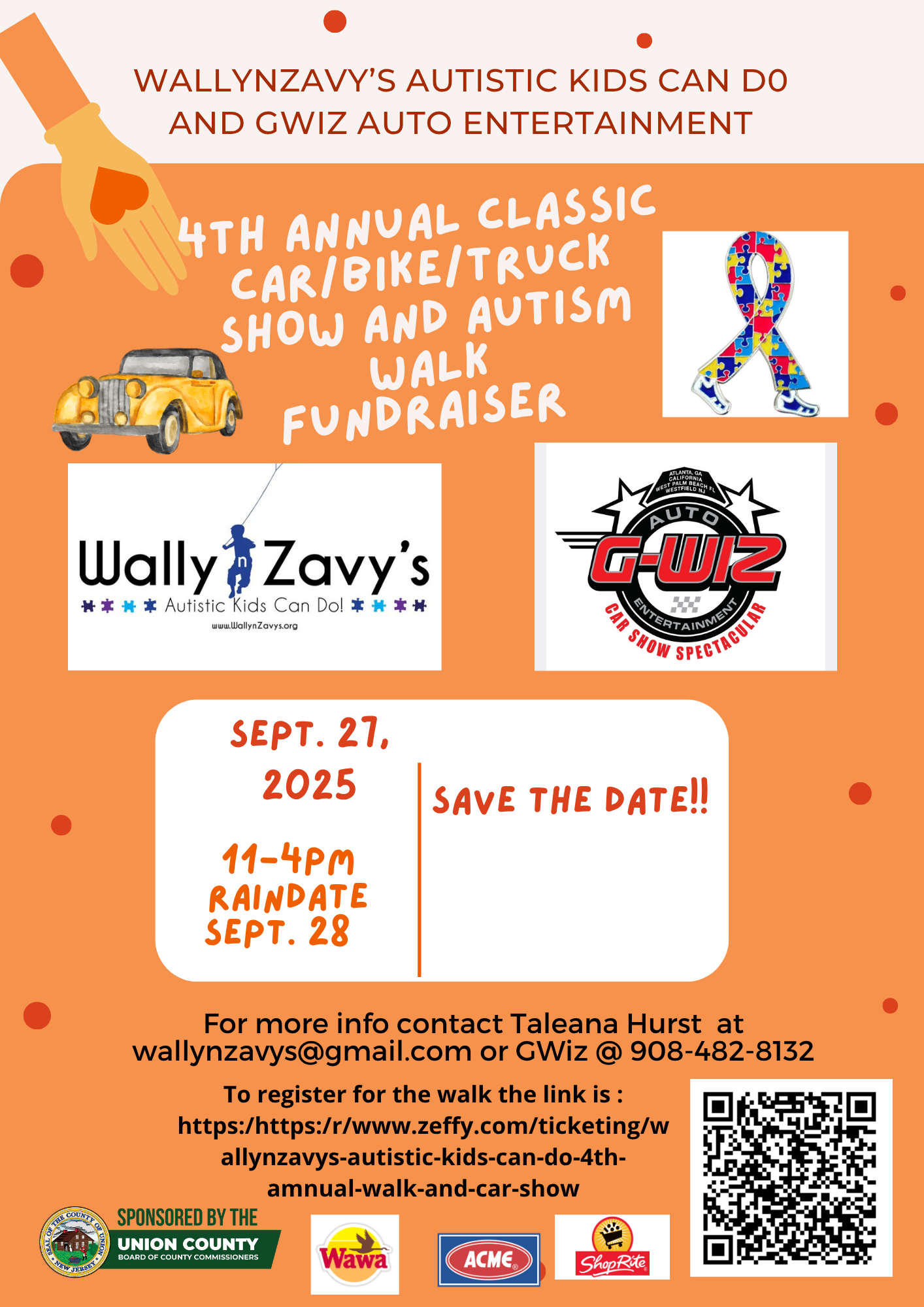 4th Annual Classic Car/Bike/Truck Show and Autism Walk Fundraiser