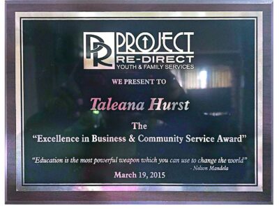 Excellence in Business & Community Service Award - March 19, 2015